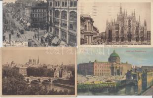 4 db háború előtti európai városképes lap