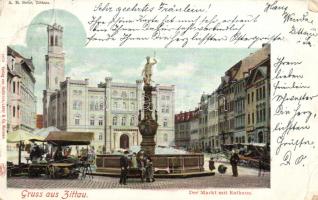 Zittau Town Hall, market (EB)