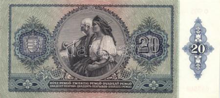 1941. 20P "005" (4x) egymás utáni sorszámmal! T:I- apró sarokkopás