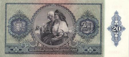 1941. 20P "005" (4x) egymás utáni sorszámmal! T:I- apró sarokkopás