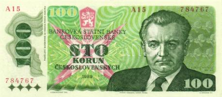 Csehszlovákia 1989. 100K T:II- Czechoslovakia 1989. 100 Korun C:VF
