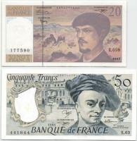 Franciaország 1997. 20Fr + 50Fr T:II France 1997. 20 Francs + 50 Francs C:XF