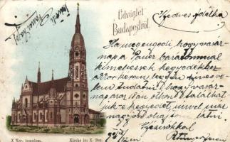 Budapest X. Kőbánya Templom litho (b)