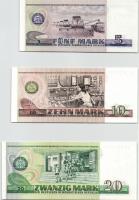 NDK 1971-1975. 5M + 10M + 20M T:I
GDR 1971-1975. 5 Mark + 10 Mark + 20 Mark C:UNC