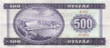 1969. 500Ft (2x) egymás utáni sorszámokkal T:II(hajtva,de nincs törve)