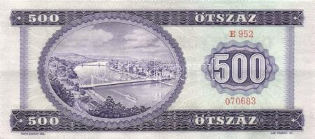 1969. 500Ft (2x) egymás utáni sorszámokkal T:II(hajtva,de nincs törve)