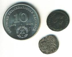 Vegyes tétel, közte: Ausztria 1532. Denar Ag + NDK 1976. 10M + Római Birodalom / Constans 337-350. Follis Br T:vegyes