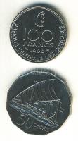 Fidzsi-szigetek 1996. 50c T:2 + Komori-szigetek 1999. 100Fr T:2 Fiji Islands 1996. 50 cents C:XF + Comores 1999. 100 Francs C:XF
