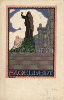 Budapest XI. Szent Gellért szobra - A Magyar Földrajzi Intézet kiadása s: Szekeres