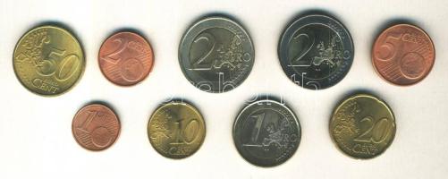 Luxemburg 2002. 1c-2&#8364; euro forgalmi sor + 2004. 2&#8364; T:1,2 Luxembourgh 2002. 1 cent - 2 Euro coin set + 2004. 2 Euro C:Unc,XF