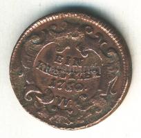 Ausztria/lengyel verdejel 1760W 1Kr "I. Ferenc" T:3 Austria/Polish mintmark 1760W 1 Kreuzer "Franz I" C:F