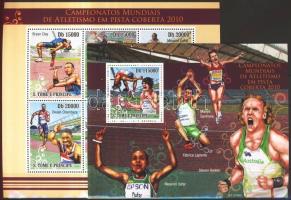 Atlétika világbajnokság kisív + blokk, Athletics World Cup mini sheet + block
