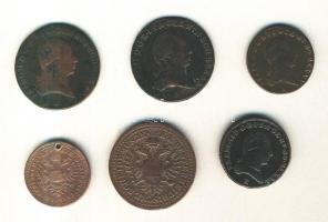 Ausztria/magyar verdejel 1800E 1Kr + 1800S 1Kr + 3Kr + 1800B 3Kr + 1851B 1Kr + 3Kr T:3,3- Ly