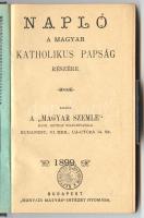 1899 Magyar Szemle Diarium. Vallási kalendárium sok reklámmal és naplóval (sok bejegyzéssel)