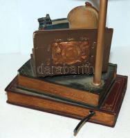 Díszes asztali lámpa vászonburával, zsinór nélkül / 
Table lamp missing wire, 40cm