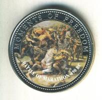 Libéria 2001. 10$ "Szabadság pillanatai-Marathóni csata i.e. 490" multicolor T:PP  Liberia 2001. 10 Dollars "Moments of Freedom-Battle of marathon 490 BC" multicolor C:PP