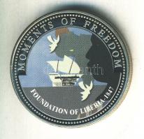 Libéria 2001. 10$ "Szabadság pillanatai-Libéria megalapítása 1847." multicolor T:PP  Liberia 2001. 10 Dollars "Moments of Freedom-Foundation of Liberia 1847." multicolor C:PP with