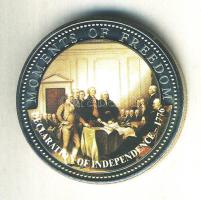 Libéria 2001. 10$ "Szabadság pillanatai-Függetlenségi Nyilatkozat 1776" multicolor T:PP Liberia 2001. 10 Dollars "Moments of Freedom-Declaration of Independence 1776" multicolor C:PP