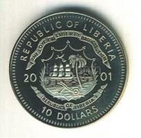 Libéria 2001. 10$ "Szabadság pillanatai-Koncentrációs táborok felszabadítása 1945." multic...