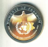 Libéria 2001. 10$ "Szabadság pillanatai-Az ENSZ megalapítása 1945." multicolor T:PP  Liberia 2001. 10 Dollars "Moments of Freedom-Foundation of the United Nations 1945." multicolor C:PP