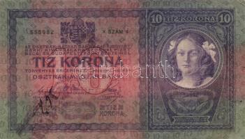 1904. 10K lila felülbélyegzéssel T:III