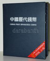 Kínai történelmi éremberakó több száz érme tárolására T:2 "China past dynasties coins" collectors album C:XF
