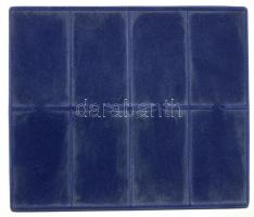 Szögletes plakett tartó tálca 8db férőhellyel, kék színben