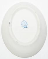 Kézzel festett Victoria-mintás jelzett Herendi porcelán tálka, az aranyozás kissé megkopott, egyébké...