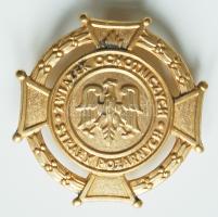 Lengyelország DN önkéntes tűzoltóság felcsavarozható jelvény (45x45mm) T:2 Poland ND Volunteer Fire Brigades badge (45x45mm) C:XF