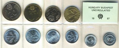 1987. 2f-20Ft 10db klf érmés forgalmi sor fóliatokban T:1