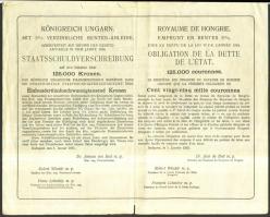 1925. Államadóssági kötvények 125.000K + 250.000K + 500.000K + 1.000.000K szelvényekkel