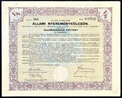 Budapest 1941.4%-kal Állami Nyereménykölcsön - Államadóssági kötvény 50P-ről szelvényekkel szárazpec...