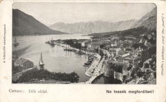 Kotor, Cattaro from South, Schicht soap advertisement on backside (EB)