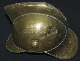 Háború előtti réz tűzoltósisak közepes állapotban / vintage fireman's hat