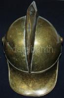 Háború előtti réz tűzoltósisak közepes állapotban / vintage fireman's hat