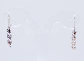 Ezüst (Ag) fonat fülbevaló pár /  A pair of silver earrings, 3cm, 2,54gr