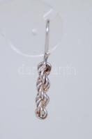 Ezüst (Ag) fonat fülbevaló pár / 
A pair of silver earrings, 3cm, 2,54gr