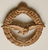 DN. "Istennel - Hazáért" feliratú Br katonai plakett, hátlapján forrasztásnyomokkal (~56mm) T:2,2-