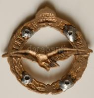 DN. "Istennel - Hazáért" feliratú Br katonai plakett, hátlapján forrasztásnyomokkal (~56mm...