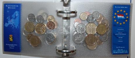 "Európa utolsó pénzei" 30db különféle vákuumcsomagolt forgalmi szett gyűrűs albumban T:1,2...