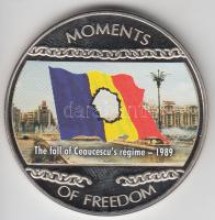 Libéria 2004. 10$ "Szabadság pillanatai-Ceausescu diktatúrájának bukása 1989." multicolor T:PP Liberia 2004. 10 Dollars "Moments of Freedom-The fall of Ceausescu's regime 1989." multicolor C:PP