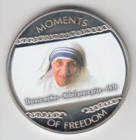 Libéria 2004. 10$ "Szabadság pillanatai-Teréz anya (Nobel-békedíj) 1979." multicolor T:PP  Liberia 2004. 10 Dollars "Moments of Freedom-Theresa mother-Nobel peace price 1979." multicolor C:PP