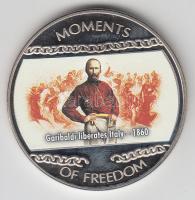 Libéria 2004. 10$ "Szabadság pillanatai-Garibaldi felszabadítja Itáliát 1860." multicolor T:PP  Liberia 2004. 10 Dollars "Moments of Freedom-Garibaldi liberates Italy 1860.." multicolor C:PP