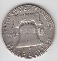 Amerikai Egyesült Államok 1957. 1/2$ Ag "Franklin" T:2-
USA 1957. Half Dollar Ag "Fra...