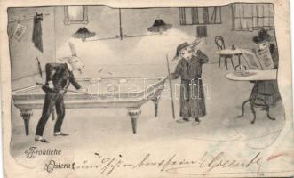 Easter, billiard, bunnies (cut)