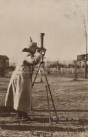 Military WWI, Wilhelm II. with telescope (EK)