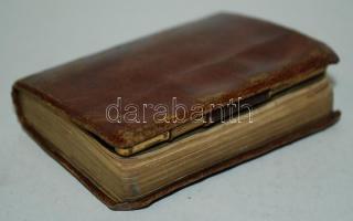 1940 Bőrkötéses mini zsebnapló aranyozott lapszélekkel, előnyomott naptárral, római katolikus, prote...