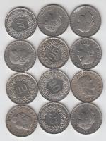 Svájc 1884-2003. 20R (12x) 11klf évszámmal T:1-,2,2- Switzerland 1884-2003. 20 Rappen (12x) 11 different years C:AU,XF,VF