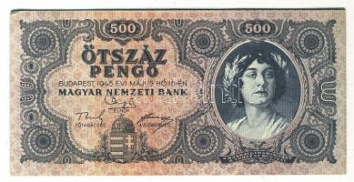 1945. 100P (5x) sorszámkövető! T:I- (hajtatlan, sarok hiba)