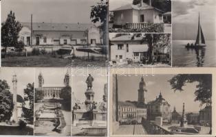 63 db fekete-fehér, magyarországi városképes lap, az '50-es és '60-as évekből